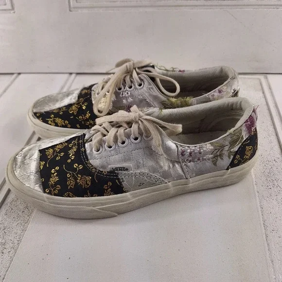 Vans Off The Wall Womens Patchwork Floral White 8 - Picture 4 of 6